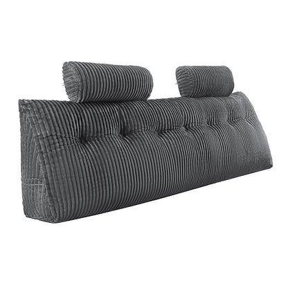 Headboard Pillow, King Size Wedge Headboard Pillow with 2 Side Pockets and 2 Headrests, Bed Wedge Pillow with V952-CTBZKINGCCHS803KE001V0