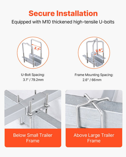 Boat Trailer Guide, 1219.2mm Adjustable Design Trailer Guide Poles, 2PCS High-Hardness Steel Trailer V952-CTCDGDLX48YCKI0L1V0