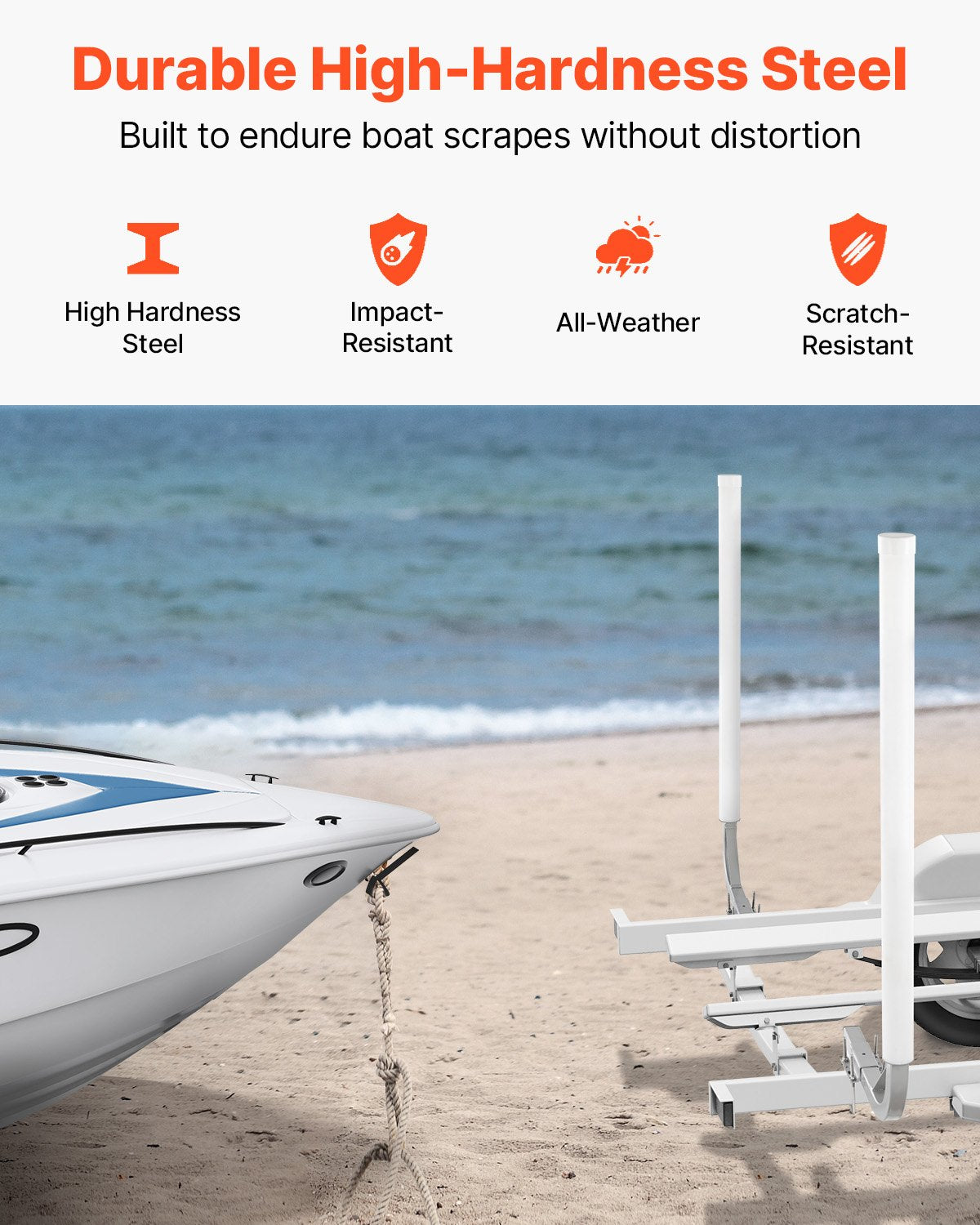 Boat Trailer Guide, 1219.2mm Adjustable Design Trailer Guide Poles, 2PCS High-Hardness Steel Trailer V952-CTCDGDLX48YCKI0L1V0