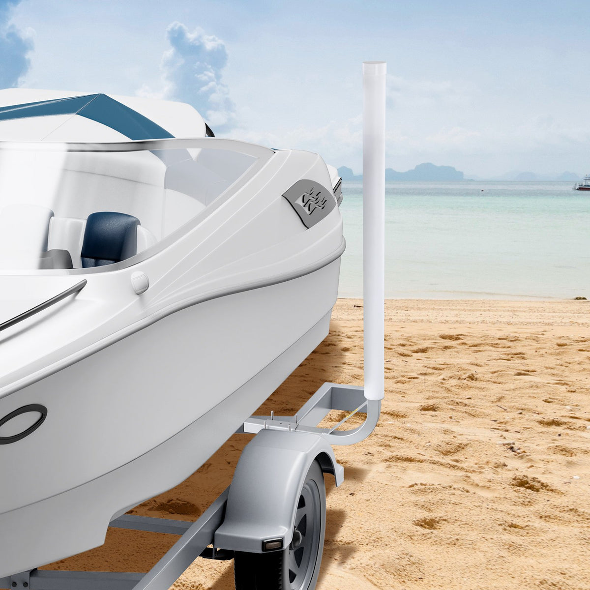 Boat Trailer Guide, 1219.2mm Adjustable Design Trailer Guide Poles, 2PCS High-Hardness Steel Trailer V952-CTCDGDLX48YCKI0L1V0