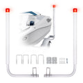 Boat Trailer Guide, 1.57M with LED Light Trailer Guide Poles, 2PCS Rustproof Galvanized Steel Trailer Guide V952-CTCDGDLX60YC6XY06V0
