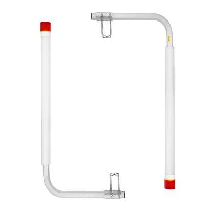 Boat Trailer Guide, 1.57M with LED Light Trailer Guide Poles, 2PCS Rustproof Galvanized Steel Trailer Guide V952-CTCDGDLX60YC6XY06V0