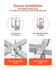 Boat Trailer Guide, 1175mm with LED Light Trailer Guide Poles, 2PCS High-Hardness Steel Guide-Ons, Wide V952-CTCDGDLXBS40N0BCN001Y3