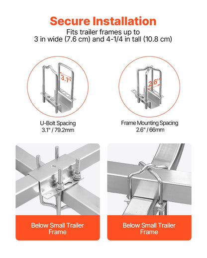 Boat Trailer Guide, 1175mm with LED Light Trailer Guide Poles, 2PCS High-Hardness Steel Guide-Ons, Wide V952-CTCDGDLXBS40N0BCN001Y3