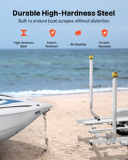 Boat Trailer Guide, 1175mm with LED Light Trailer Guide Poles, 2PCS High-Hardness Steel Guide-Ons, Wide V952-CTCDGDLXBS40N0BCN001Y3