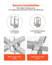 Boat Trailer Guide, 1670mm with LED Light Trailer Guide Poles, 2PCS High-Hardness Steel Guide-Ons, Wide V952-CTCDGDLXBS60WOR5F001Y3