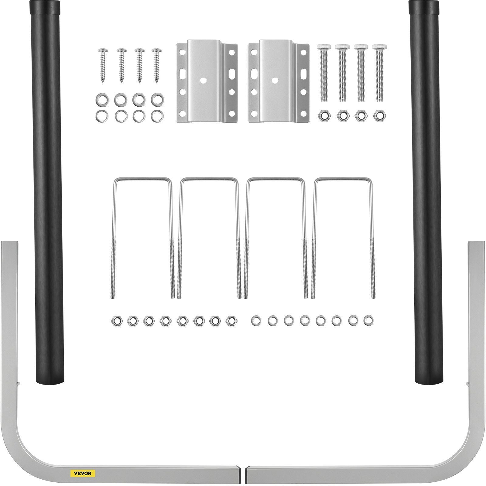 Boat Trailer Guide-ons, 40"", 2PCS Rustproof Galvanized Steel Trailer Guide ons, Trailer Guides with Black V952-CTCDGHYL40PVC20BOV0
