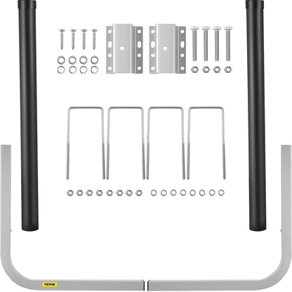 Boat Trailer Guide-ons, 40"", 2PCS Rustproof Galvanized Steel Trailer Guide ons, Trailer Guides with Black V952-CTCDGHYL40PVC20BOV0