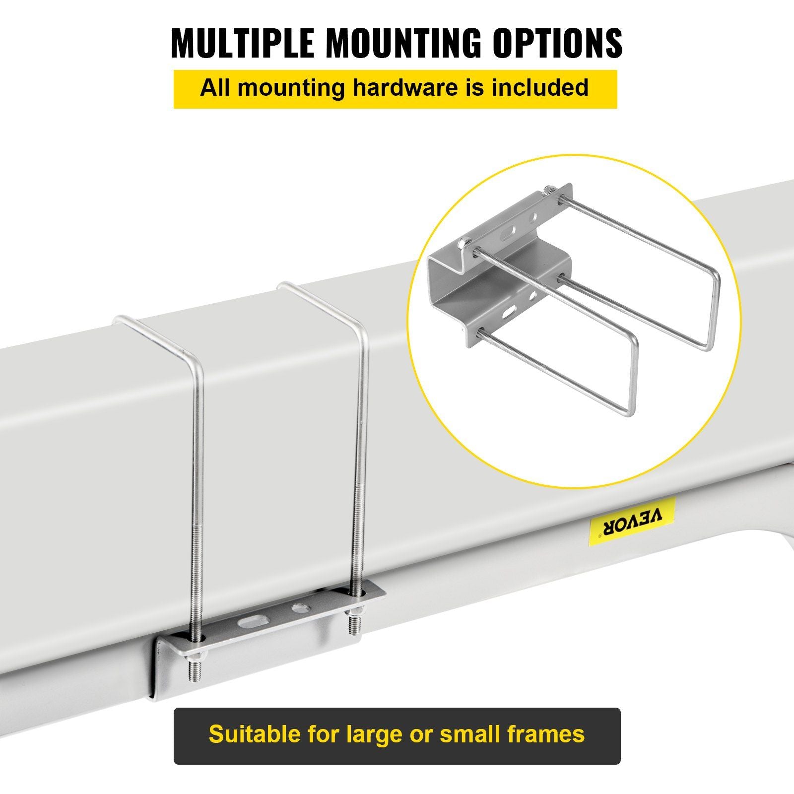Boat Trailer Guide-ons, 40"", 2PCS Rustproof Galvanized Steel Trailer Guide ons, Trailer Guides with Black V952-CTCDGHYL40PVC20BOV0