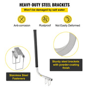 Boat Trailer Guide-ons, 40"", 2PCS Rustproof Galvanized Steel Trailer Guide ons, Trailer Guides with Black V952-CTCDGHYL40PVC20BOV0