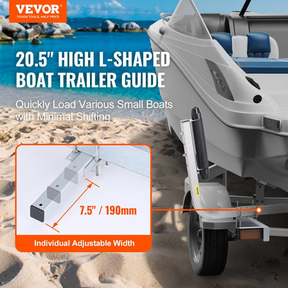 Boat Trailer Guide, 20.5" Adjustable Design Trailer Guide Poles, 2PCS Rustproof Steel Trailer Guide ons, V952-CTCDGLXLX000D34WRV0