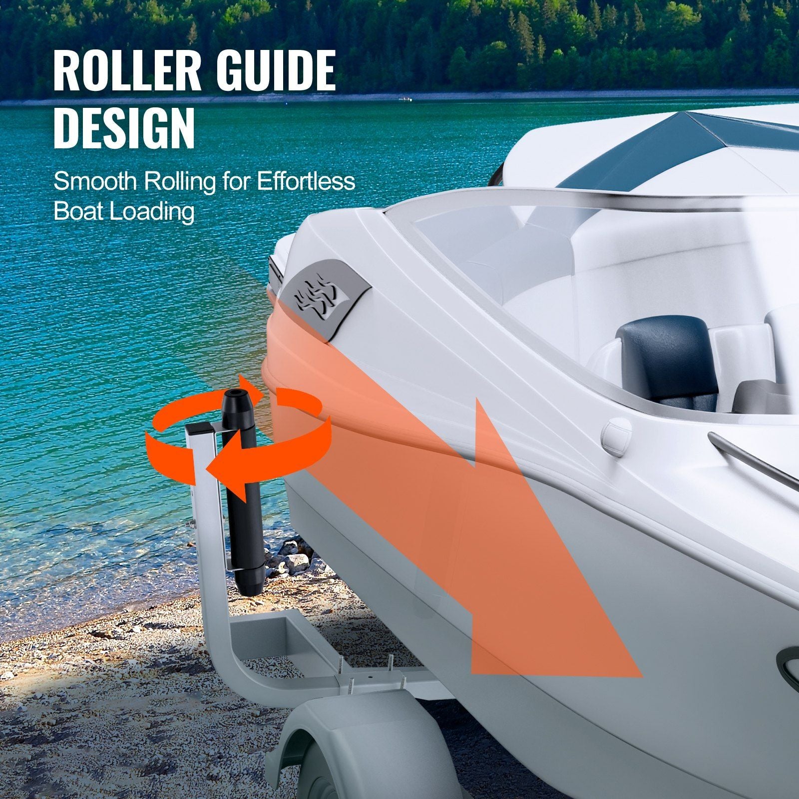 Boat Trailer Guide, 20.5" Adjustable Design Trailer Guide Poles, 2PCS Rustproof Steel Trailer Guide ons, V952-CTCDGLXLX000D34WRV0