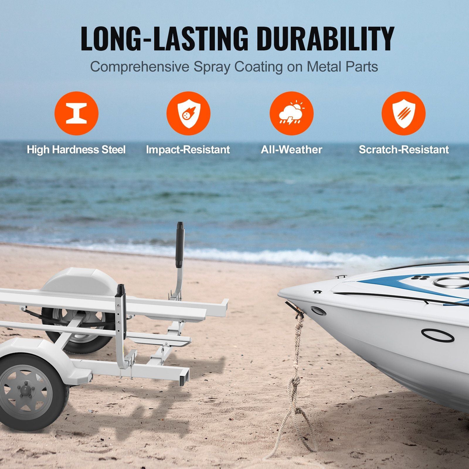 Boat Trailer Guide, 20.5" Adjustable Design Trailer Guide Poles, 2PCS Rustproof Steel Trailer Guide ons, V952-CTCDGLXLX000D34WRV0