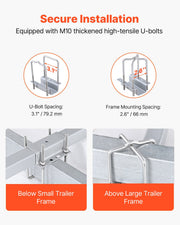 Boat Trailer Guide, 2PCS Adjustable Short Bunk Guide-Ons, Hardened Steel Trailer Guide Poles with Soft V952-CTCDGTXTX000ZAVY0V0