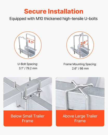 Boat Trailer Guide, 2PCS Adjustable Short Bunk Guide-Ons, Hardened Steel Trailer Guide Poles with Soft V952-CTCDGTXTX000ZAVY0V0