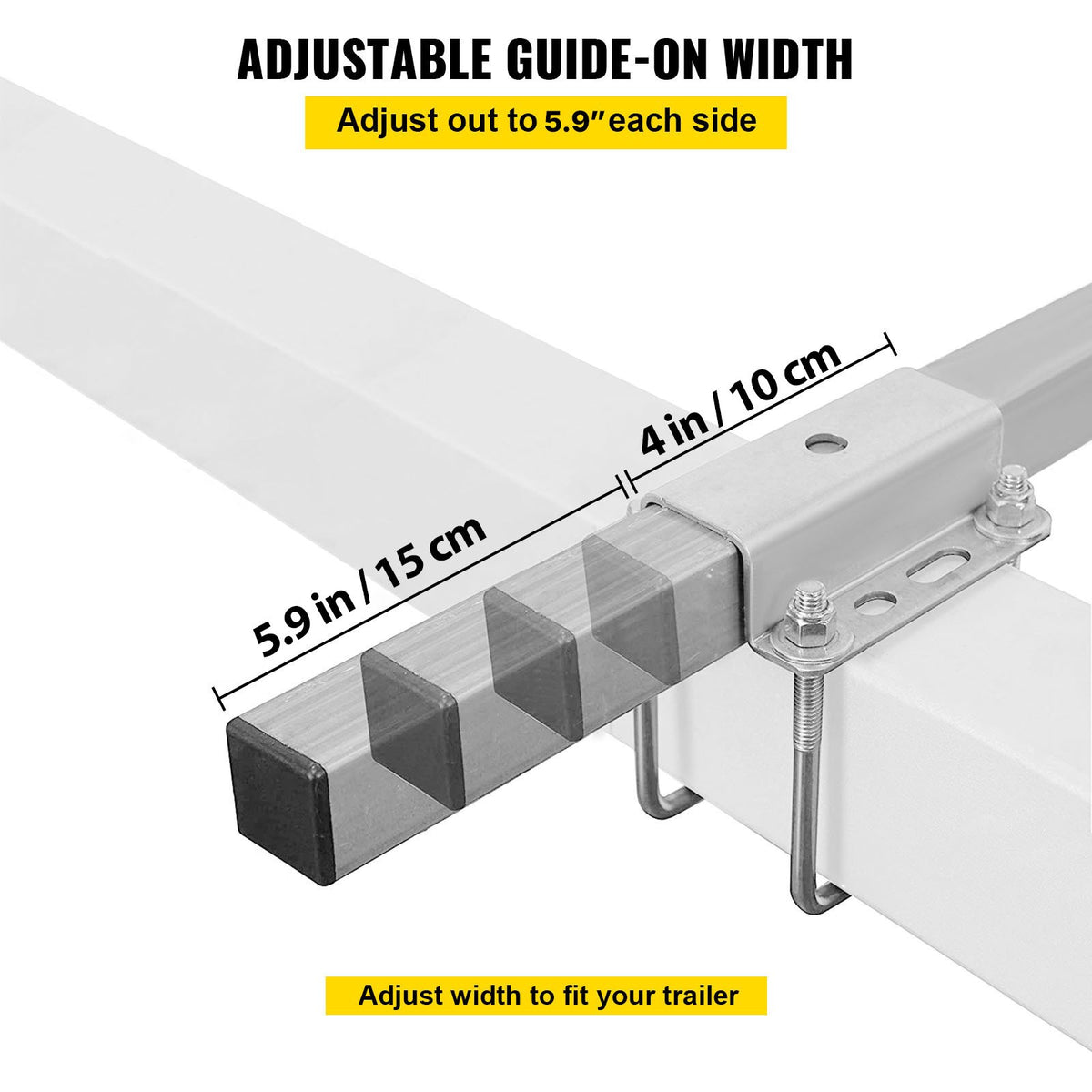 Boat Trailer Guide on, 24"", One Pair Trailer Pontoon Bunk Board Guide-ons, Steel Trailer Guides, Complete V952-CTCDGZYCDKC18JLBQV0
