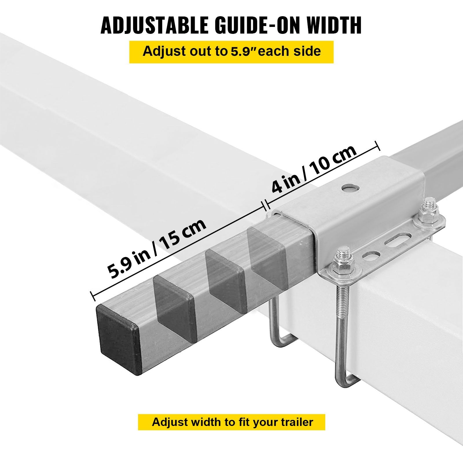 Boat Trailer Guide on, 24"", One Pair Trailer Pontoon Bunk Board Guide-ons, Steel Trailer Guides, Complete V952-CTCDGZYCDKC18JLBQV0