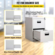 Drawer Slide Soft Close Drawer 1Pair 36" Ball Bearing Full Extension 500lb V952-CTDGBYCW50036FPZ4V0