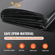 Pond Liner Fish Liner 10 x 15 ft 45 Mil EPDM Easy Cutting Underlayment V952-CTFSMHSEPDM10UJBQV0