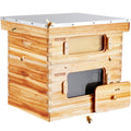 Bee Hive 20 Frame Bee Hives Starter Kit, Beeswax Coated Cedar Wood, 1 Deep + 1 Medium Bee Boxes Langstroth V952-CTFXSMSHX1ZHAS36XV0