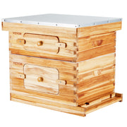 Bee Hive 20 Frame Bee Hives Starter Kit, Beeswax Coated Cedar Wood, 1 Deep + 1 Medium Bee Boxes Langstroth V952-CTFXSMSHX1ZHAS36XV0