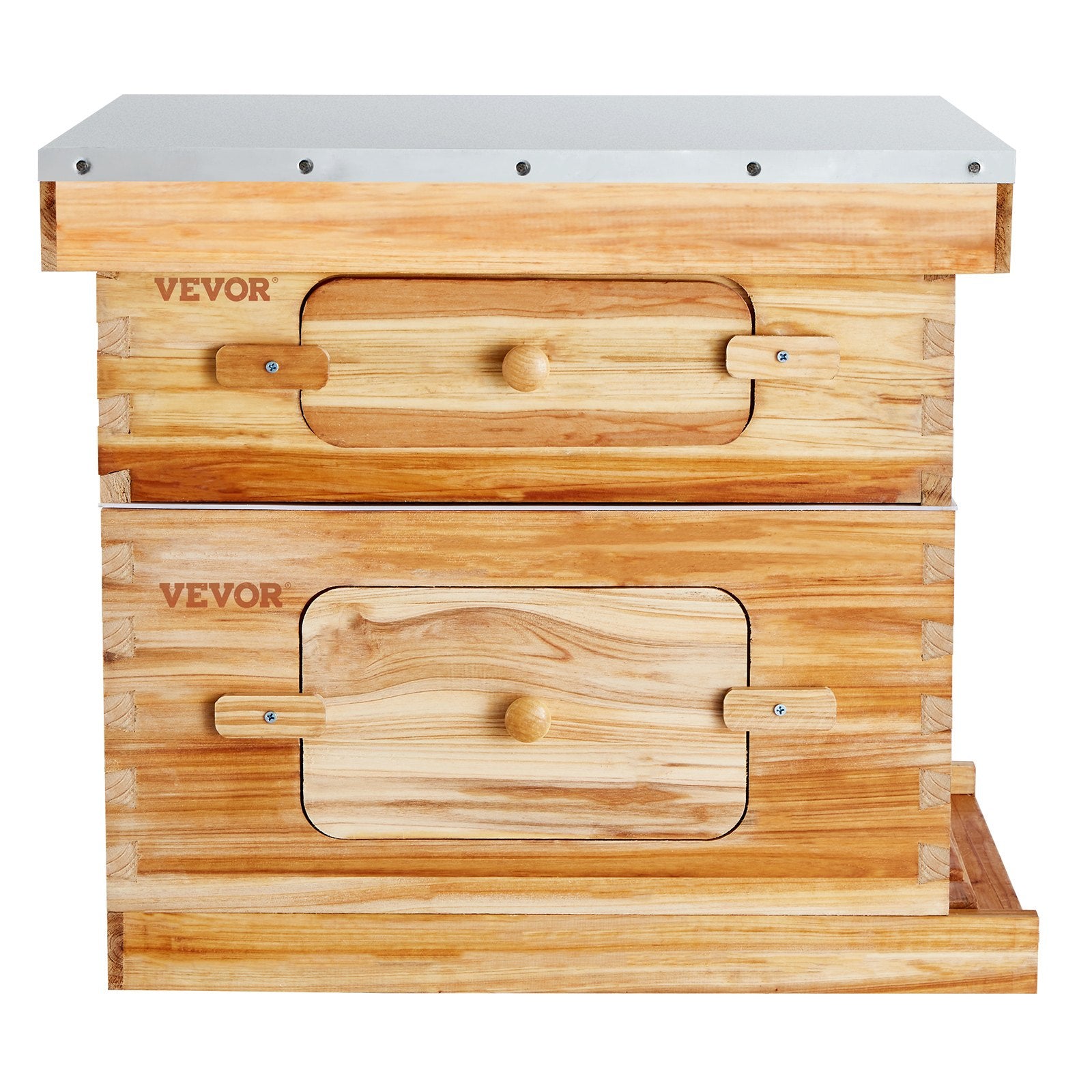 Bee Hive 20 Frame Bee Hives Starter Kit, Beeswax Coated Cedar Wood, 1 Deep + 1 Medium Bee Boxes Langstroth V952-CTFXSMSHX1ZHAS36XV0