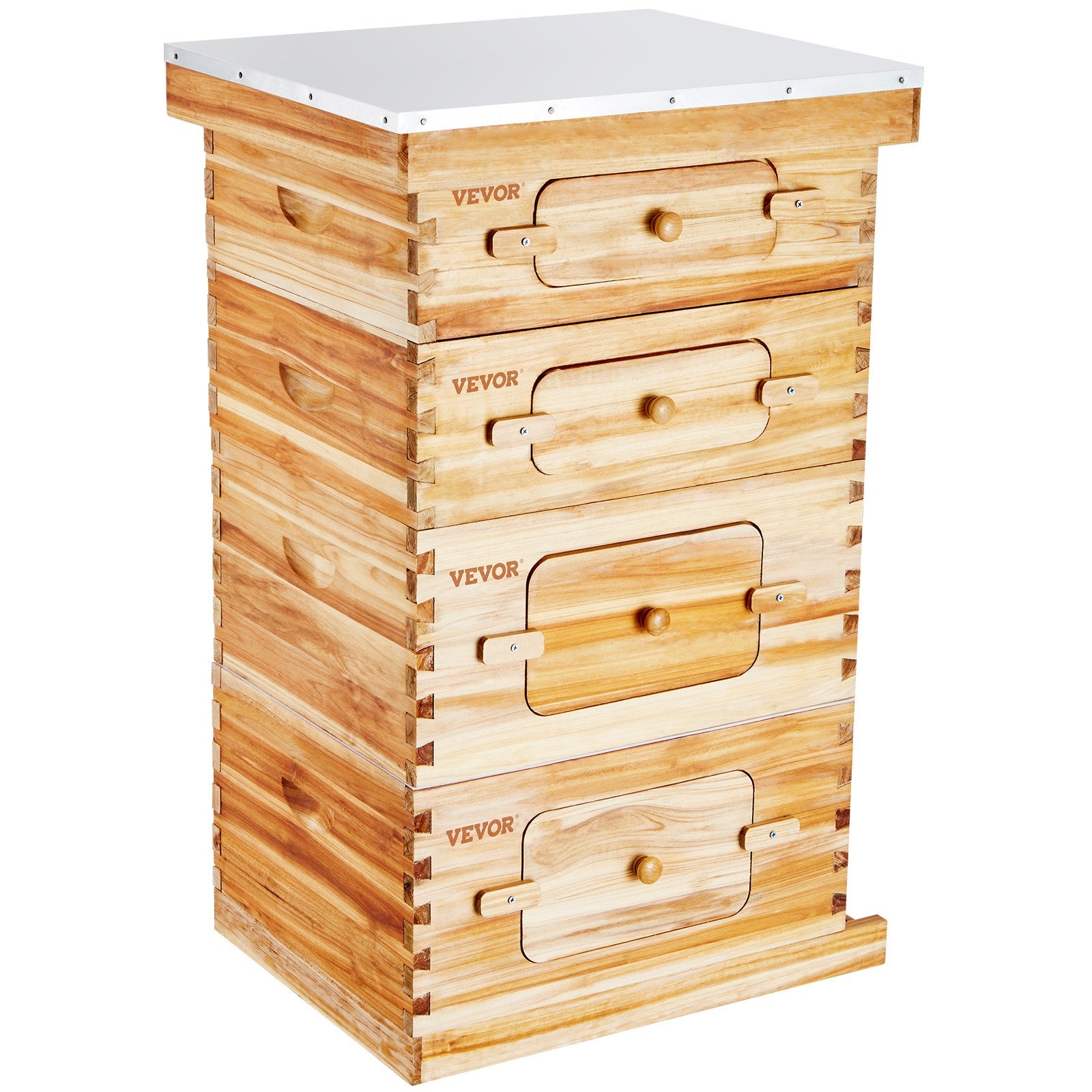 Bee Hive 40 Frame Bee Hives Starter Kit, Beeswax Coated Cedar Wood, 2 Deep + 2 Medium Bee Boxes Langstroth V952-CTFXSMSHX2ZH12ZO0V0