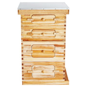 Bee Hive 40 Frame Bee Hives Starter Kit, Beeswax Coated Cedar Wood, 2 Deep + 2 Medium Bee Boxes Langstroth V952-CTFXSMSHX2ZH12ZO0V0