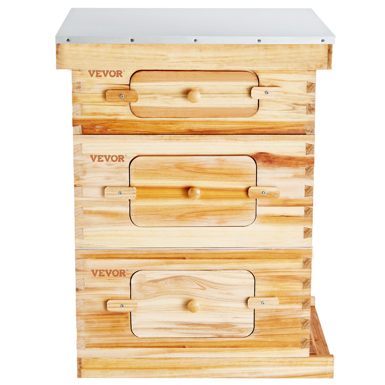 Bee Hive 30 Frame Bee Hives Starter Kit, Beeswax Coated Fir Wood, 2 Deep + 1 Medium Bee Boxes Langstroth V952-CTFXSMSHX2ZHGHAL4V0