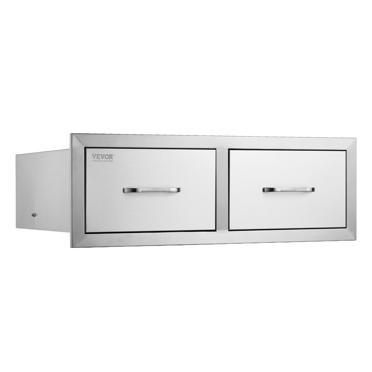 Outdoor Kitchen Drawers 30" W x 10" H x 20" D, Horizontal Double BBQ Access Drawers Stainless Steel with V952-CTG30X10X20000001V0