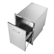 Pull Out Trash Drawer 50x58x57.4 cm Raised Style Trash Bin with Pull-Out Tray Stainless Steel Trash Drawer V952-CTGSHGLJCTG000001V0