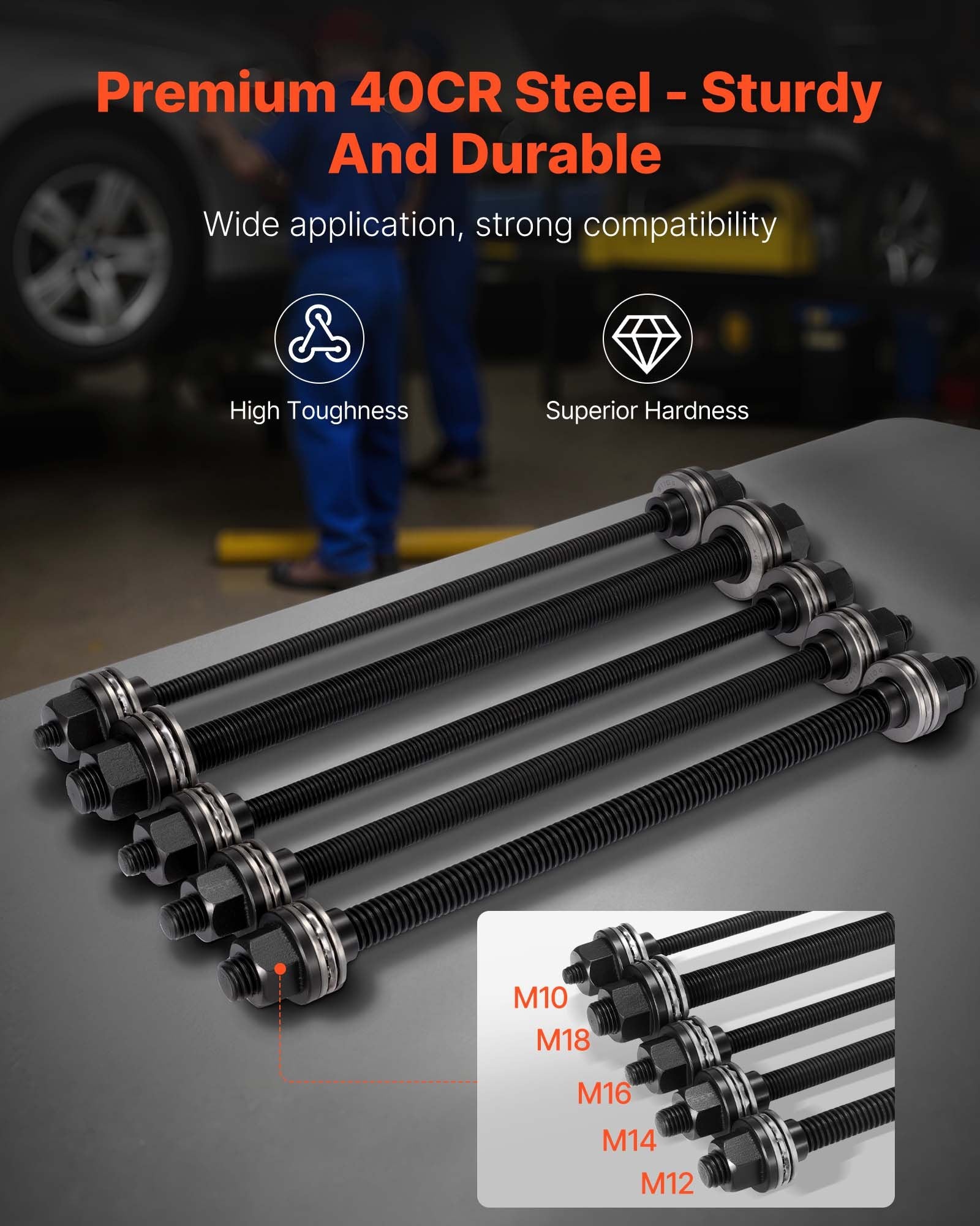 Pull and Press Sleeve Kit, 27 PCS, Steel Bush Removal Insertion Sleeve Tools with Carrying Case, Compatible V952-CTQCQTZ27JT0S6JTC002V0
