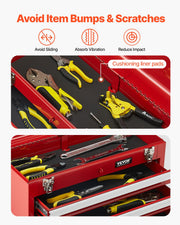 Tool Box 520 mm Portable Metal Tool Box 3 Drawers Tool Organizer Red V952-CTSBXSGJX20IEYVN5V0