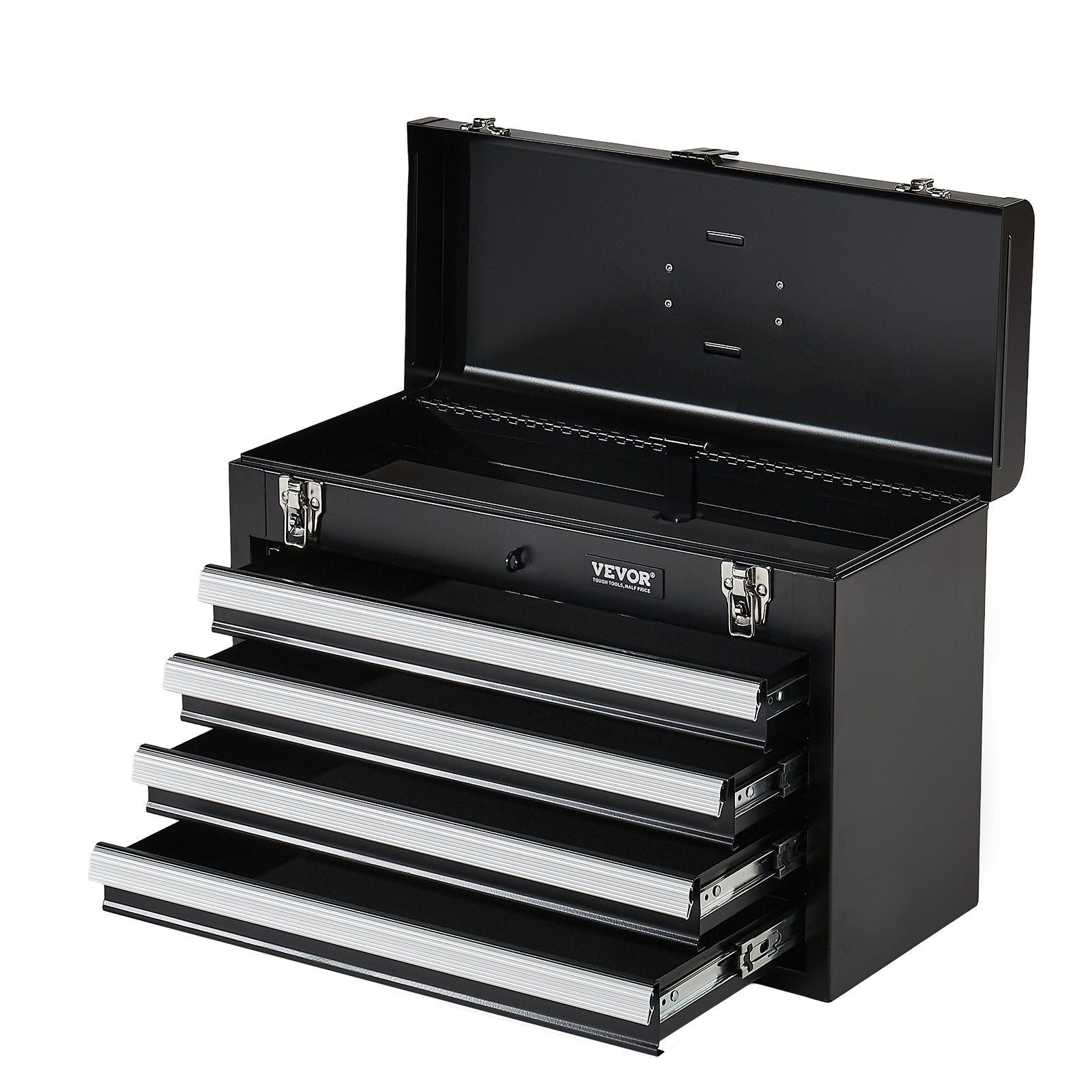 Metal Tool Box, 20.5-inch, Portable Metal Tool Box with 4 Drawers, Small Tool Chest with EVA Liners, Ball V952-CTSBXSGJX20ILXNNKV0