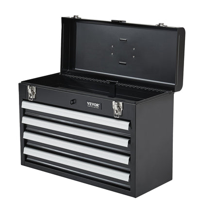Metal Tool Box, 20.5-inch, Portable Metal Tool Box with 4 Drawers, Small Tool Chest with EVA Liners, Ball V952-CTSBXSGJX20ILXNNKV0
