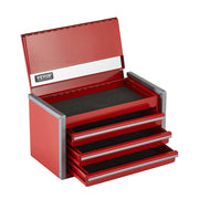 Metal Tool Box, 8.6-inch, Portable Metal Tool Box with 3 Drawers, Small Tool Chest with EVA Liners and PP V952-CTSBXSGJX86I00F7ZV0