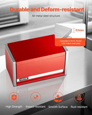 Metal Tool Box, 8.6-inch, Portable Metal Tool Box with 3 Drawers, Small Tool Chest with EVA Liners and PP V952-CTSBXSGJX86I00F7ZV0