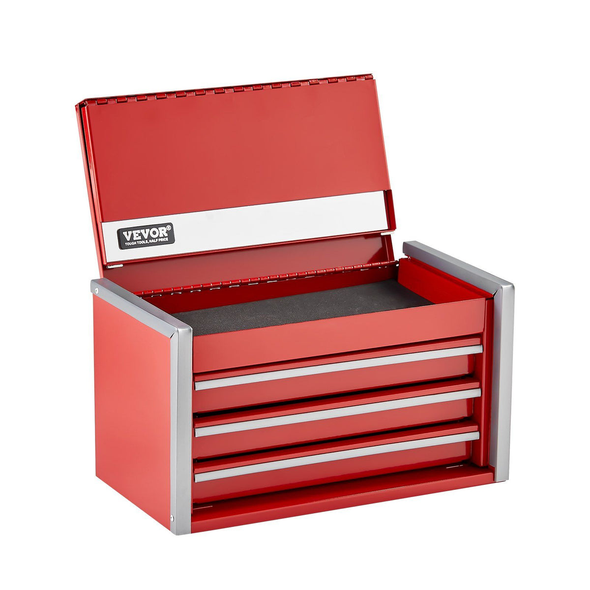 Metal Tool Box, 8.6-inch, Portable Metal Tool Box with 3 Drawers, Small Tool Chest with EVA Liners and PP V952-CTSBXSGJX86I00F7ZV0