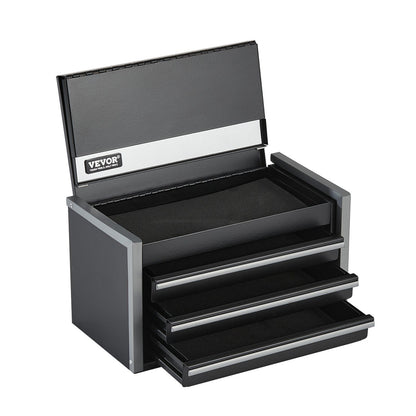 Metal Tool Box, 8.6-inch, Portable Metal Tool Box with 3 Drawers, Small Tool Chest with EVA Liners and PP V952-CTSBXSGJX86IACUDAV0