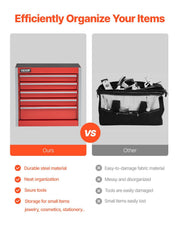 Metal Tool Box, 8.6-inch, Portable Metal Tool Box with 5 Drawers, Small Tool Chest with EVA Liners and PP V952-CTSBXSGJX86IY6PZFV0