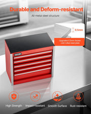 Metal Tool Box, 8.6-inch, Portable Metal Tool Box with 5 Drawers, Small Tool Chest with EVA Liners and PP V952-CTSBXSGJX86IY6PZFV0
