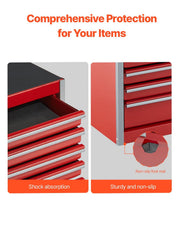 Metal Tool Box, 8.6-inch, Portable Metal Tool Box with 5 Drawers, Small Tool Chest with EVA Liners and PP V952-CTSBXSGJX86IY6PZFV0