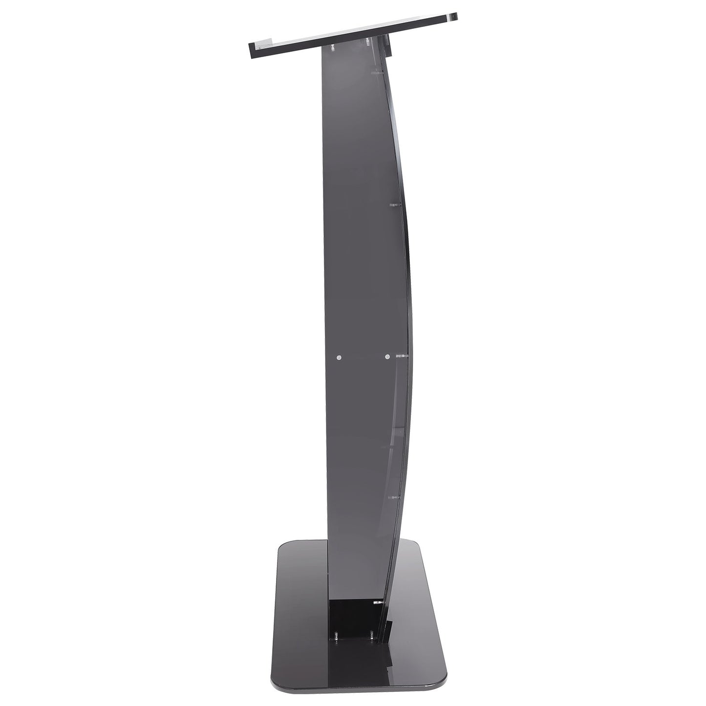 Acrylic Podium, 47" Tall, Acrylic Podium Stand with Wide Reading Surface & Storage Shelf, Floor-standing V952-CTSJTHSTMYK47UDDCV0