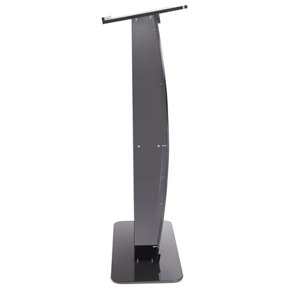Acrylic Podium, 47" Tall, Acrylic Podium Stand with Wide Reading Surface & Storage Shelf, Floor-standing V952-CTSJTHSTMYK47UDDCV0