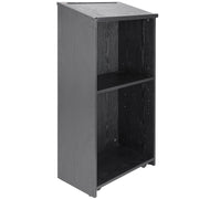 Podium Stand, 47 in Hostess Stand with 4 Rolling Wheels, Wood Podium with Storage Shelves, and Slant Desktop, V952-CTSJTHSYMDF47ZN65V0