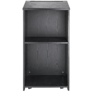 Podium Stand, 47 in Hostess Stand with 4 Rolling Wheels, Wood Podium with Storage Shelves, and Slant Desktop, V952-CTSJTHSYMDF47ZN65V0