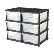 Plastic Storage Drawers, 2 Pack Storage Organizer Drawer, 6 Drawers Closet Organization and Storage Dividers, V952-CWCT1YKLDD1GCPFV6001V0