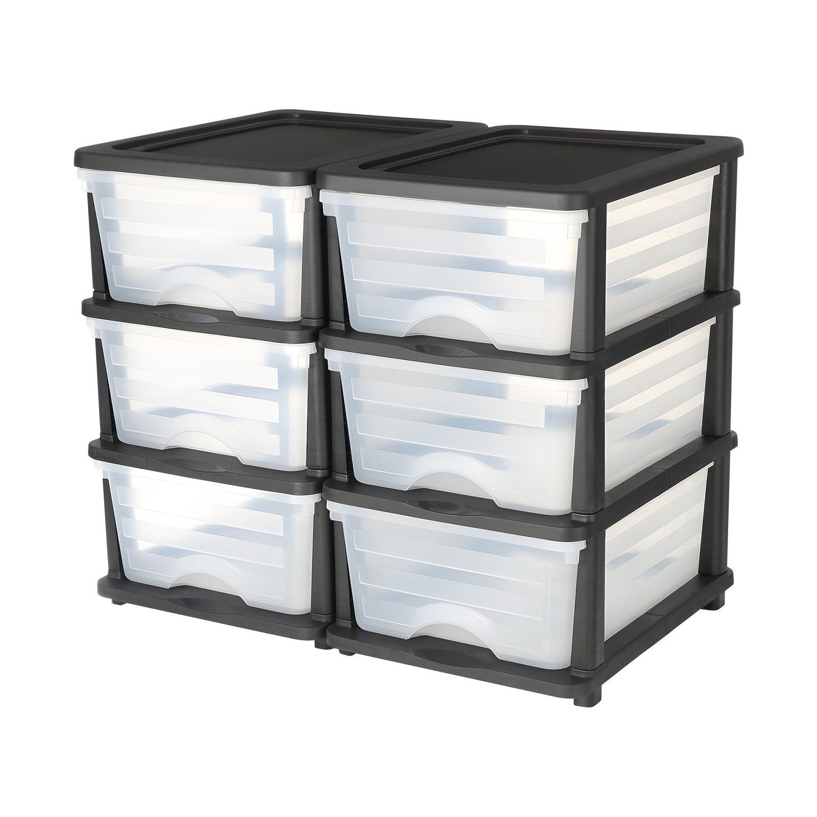Plastic Storage Drawers, 2 Pack Storage Organizer Drawer, 6 Drawers Closet Organization and Storage Dividers, V952-CWCT1YKLDD1GCPFV6001V0