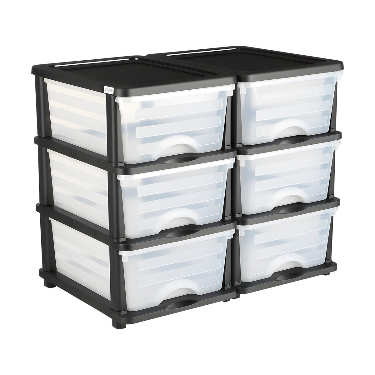 Plastic Storage Drawers, 2 Pack Storage Organizer Drawer, 6 Drawers Closet Organization and Storage Dividers, V952-CWCT1YKLDD1GCPFV6001V0