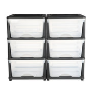 Plastic Storage Drawers, 2 Pack Storage Organizer Drawer, 6 Drawers Closet Organization and Storage Dividers, V952-CWCT1YKLDD1GCPFV6001V0